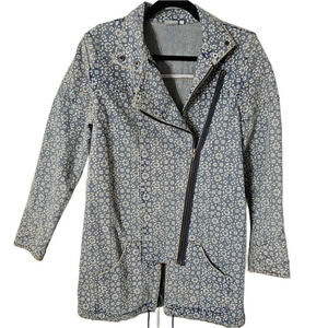 Somedays Lovin Floral Print Long Denim Jacket